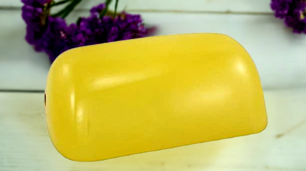 Schirm für Bankerslampe, Glasschirm- 22.5X 13x 7 cm- gelb