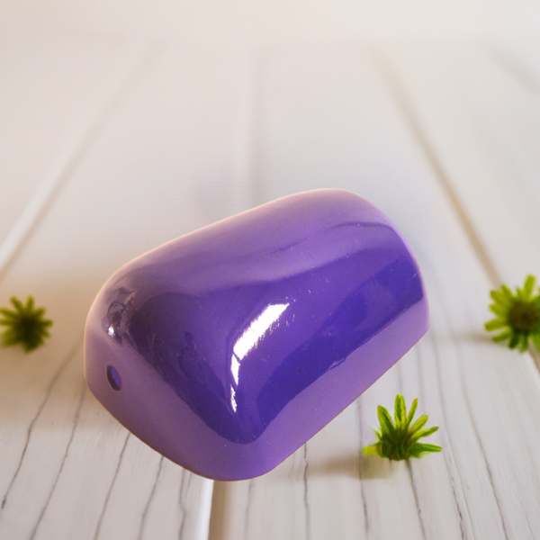 Schirm für Bankerslampe, Glasschirm- 22.5X 13x 7 cm-dunkellila