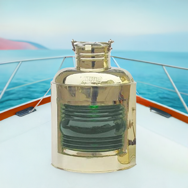 Schiffslampe -Steuerbordlampe -Messing H 30 cm- elektrisch 230V