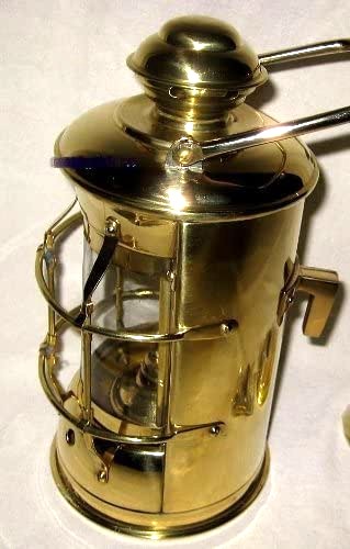 Massive Schiffslampe -Schiffsleuchte aus Messing - Petroleumbrenner