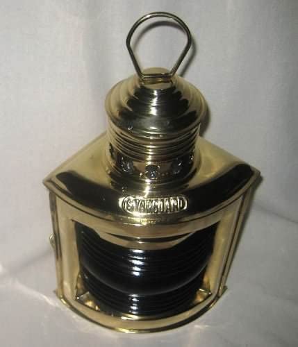 Schiffslampe -Signallampe- Messing H 23 cm- Petroleum