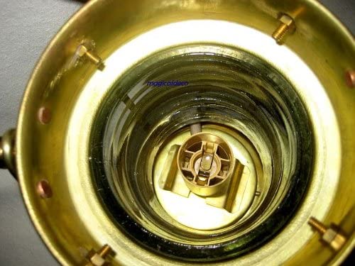 Große, massive Schiffslampe - Schiffsleuchte - Messing Höhe 48 cm, Ø 23 cm - elektrisch