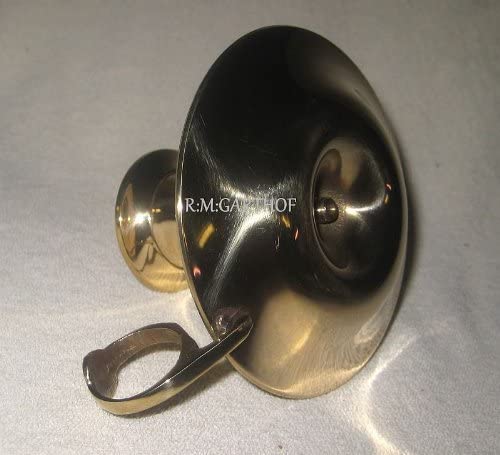 Englischer Kerzenständer- Kerzenhalter mit Tragering- Messing poliert