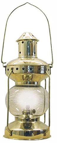 Elegante Schiffslampe - Schiffsleuchte - Messing mit Schutzlack- Höhe 31 - elektrisch