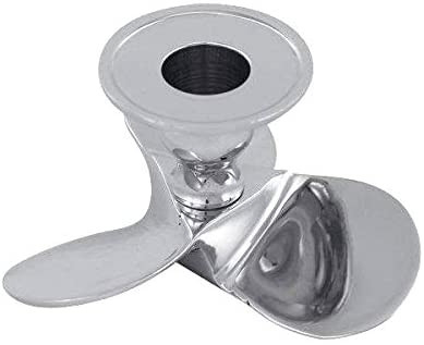 massiver Kerzenständer- Kerzenhalter - Propeller- Messing vernickelt