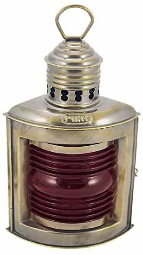 Schiffslampe - Schiffsleuchte - Petroleum- matt Messing- brüniert- anlaufgeschützt - kein polieren