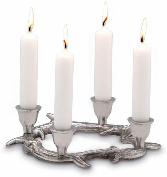 Metall- Kerzenleuchter in Geweihform