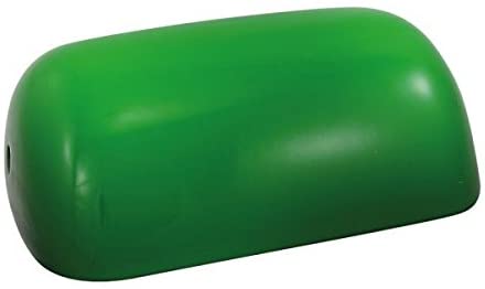 Schirm für Bankerslampe, grün, Glasschirm- 22.5X 13x 7 cm