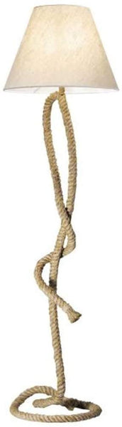 Stehlampe- Taulampe- H 155 cm- elektrisch, gedrehter Hanf