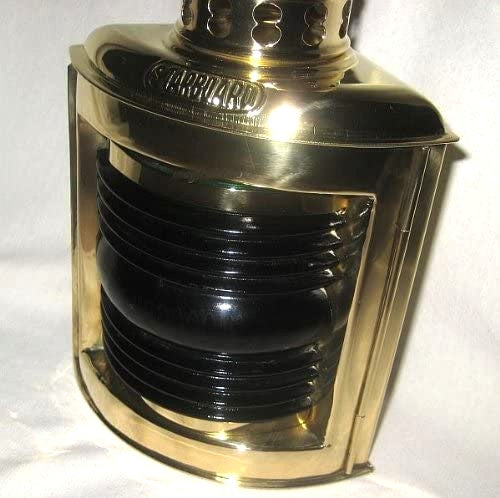 Schiffslampe -Schiffsleuchte -Messing H 23 cm- elektrisch 230V