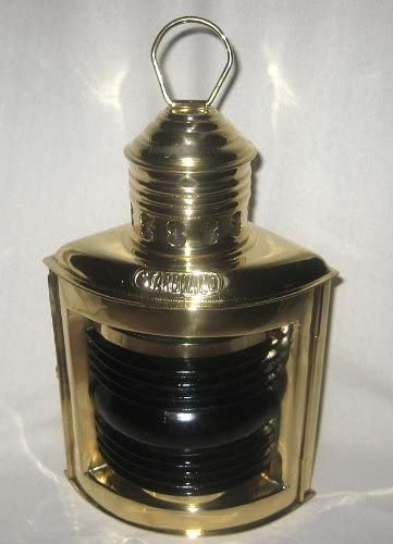 Schiffslampe -Signallampe- Messing H 23 cm- Petroleum