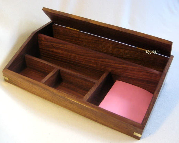 Utensilien -Box aus Holz mit Messingintarsien- Anker- 750 g