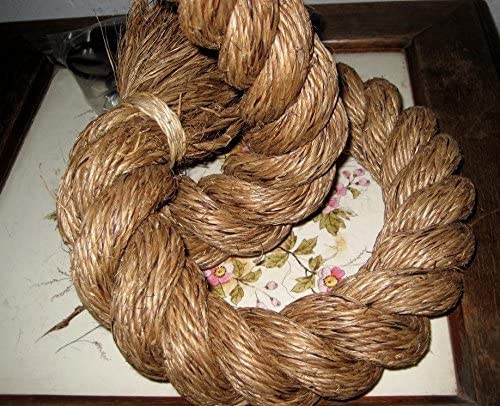 Tischlampe- 70 cm- gedrehter Hanf (robust) und Stoffschirm- Lampe Tau