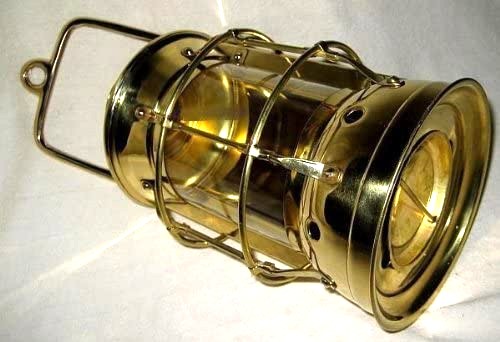 Massive Schiffslampe -Schiffsleuchte aus Messing - Petroleumbrenner