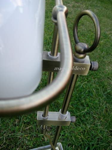 Schreibtisch/Bankerslampe Messing brüniert- anlaufgeschützt- kein polieren- mit Milchglasschirm