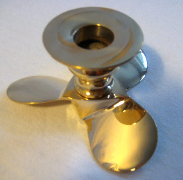 2er Set- Kerzenständer- Kerzenhalter - maritim - Messing massiv- 500 g