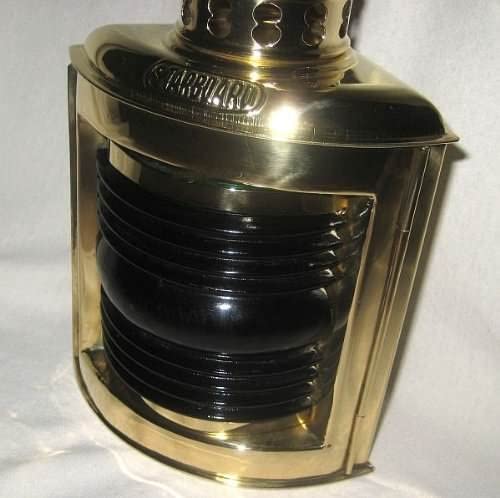 Schiffslampe -Signallampe- Messing H 23 cm- Petroleum