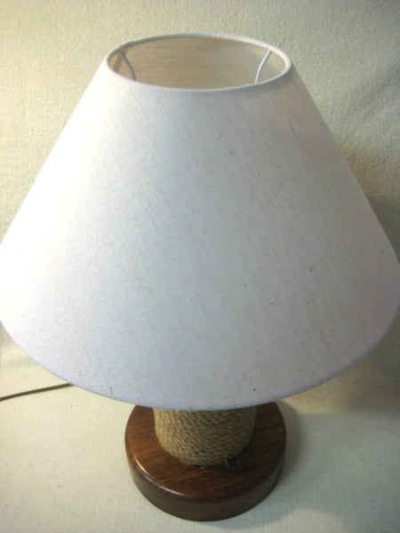 Massive Tischlampe 2200 g - Schiffsleuchte im maritimen Stil H 65 cm- elektrisch - Holz