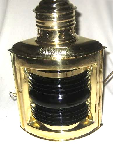 Schiffslampe -Schiffsleuchte -Messing H 23 cm- elektrisch 230V