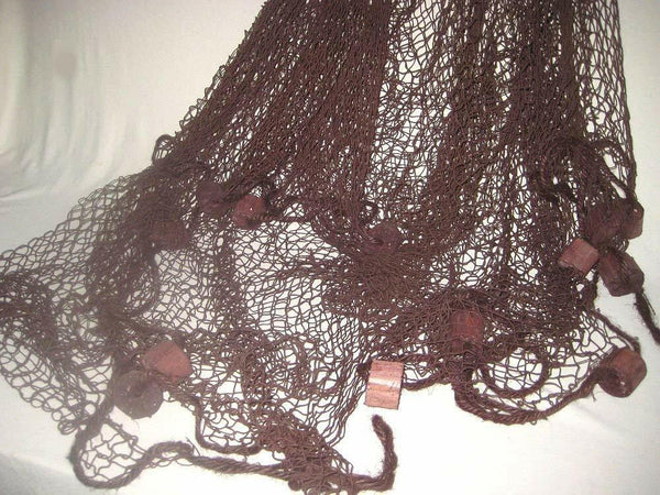 Fischernetz mit Schwimmern - 340x 340- Farbe braun- Dekonetz