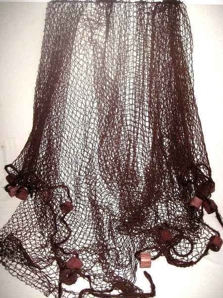 Fischernetz mit Schwimmern - 340x 340- Farbe braun- Dekonetz