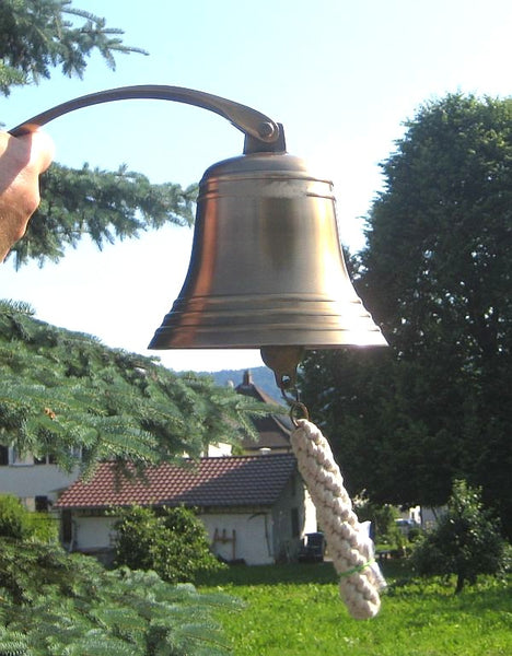 Massive Schiffsglocke - Antik-Messing anlaufgeschützt – kein polieren- 1,5 kg