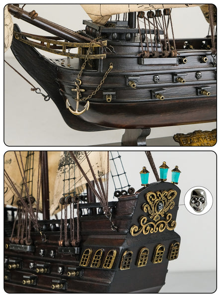 Exclusives Segelschiff, Schiffsmodell Piratenschiff 51 cm