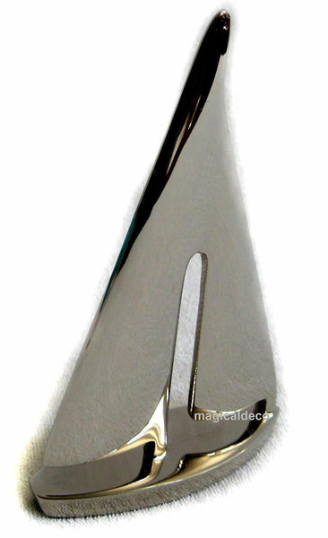 Dekoratives Schiffsmodell/Segler - Material massiv Messing, vernickelt 15 cm