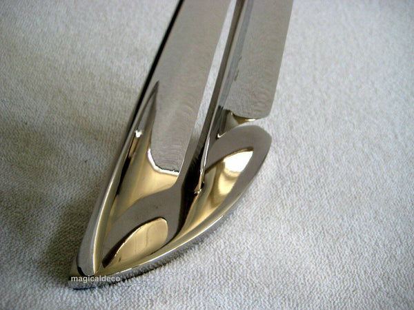 Dekoratives Schiffsmodell/Segler - Material massiv Messing, vernickelt 15 cm