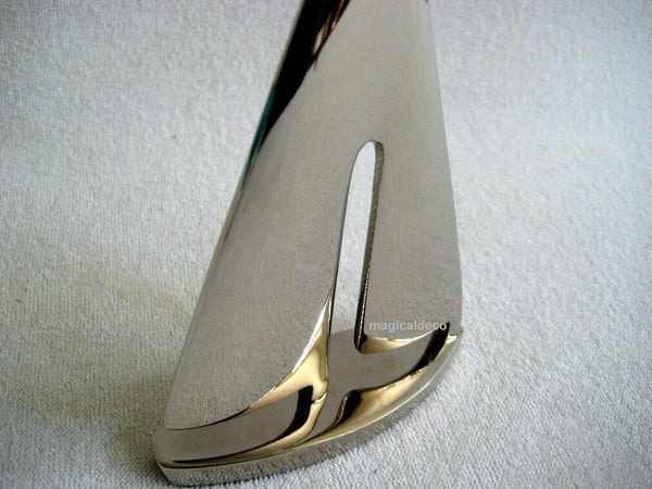 Dekoratives Schiffsmodell/Segler - Material massiv Messing, vernickelt 15 cm