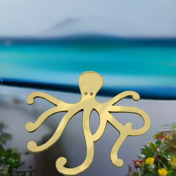 Posavasos marítimo de latón Octopus