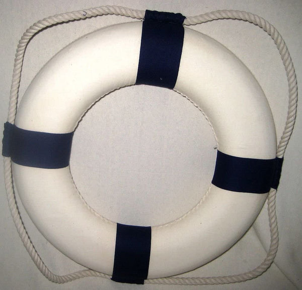Piratenset- Fischernetz mit Schwimmern braun 3,4 m, Schiffsglocke, Rettungsring blau/weiß- Maritime Deko