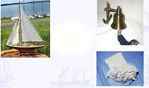 Geschenkset bestehend aus Segelyacht, Schiffsglocke mit Anker+ Fischernetz