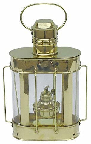 Lámpara de barco elegante -luz de barco -latón con barniz protector- H 27 cm- petróleo 