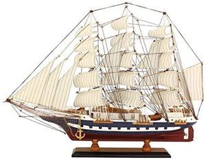 Modell- Segelschiff, Schiffsmodell Segler Holz 64 cm