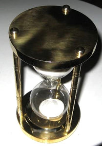 Großes, edles, massives Stundenglas 60 min Höhe 22 cm, Messing- Sanduhr