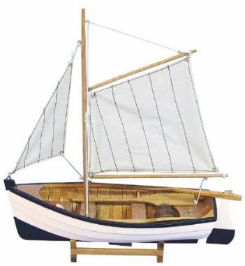 Fischerschiff- Schiffsmodell - Segler - Segelboot - Holzrumpf und Stoffsegel