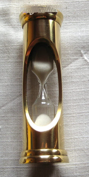 Dekorative und schöne Sanduhr aus Messing 9 cm- 3 min