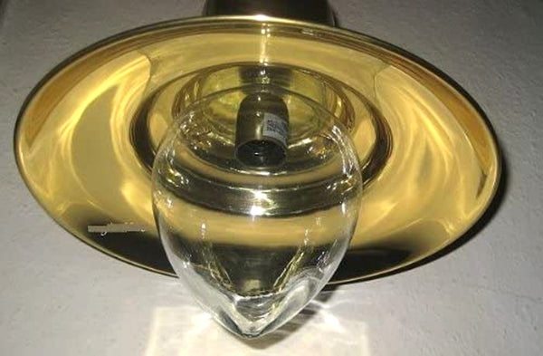 Schiffslampe- Fishermens - Lampe- aus Messing und Glas mit Schutzlack