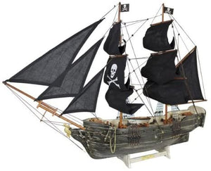 Großes Schiffsmodell, Standmodell- Piratenschiff, Seeräuber- Antikdesign- Shabby