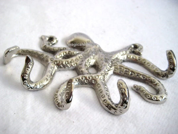 Maritimer Wandhaken- Octopus- vernickelt