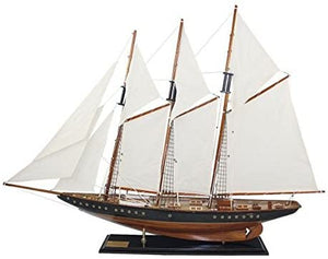 Großes Segelschiff, Schiffsmodell, Segelyacht - Holz und Stoffsegel 119 cm