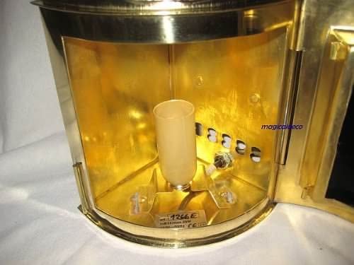 Schiffslampe -Schiffsleuchte -Signallampe- Messing H 23 cm- elektrisch 230V- rot
