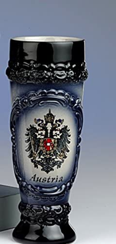 King-  Tulpe - Weizenbier mit Reliefeinfassung 0,5 L - Austria - German Beer Stein, Beer Mug - Feinsteinzeug