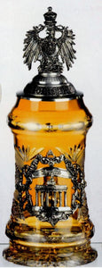 King-  Kristall Bierkrug BERLIN -Adlerdeckel - BERLIN Eaglelid- GERMANY- German Beer Stein, Beer Mug - mit Deckel aus Zinn 97% limitiert