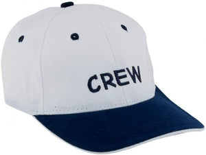 CREW- BASECUP Cap Schirmmütze Baumwolle Bestickt- weiß/blau- Unigröße