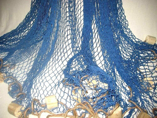 Fischernetz mit Schwimmern - 2,5X 2,5 m- Farbe blau- Dekonetz