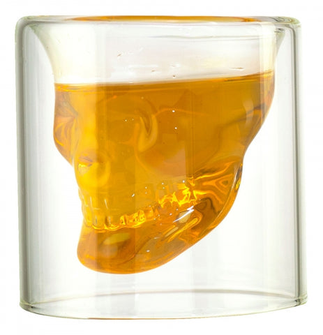 2x  Skull- Glas, Totenkopf- Whiskygläser Scotchgläser Cocktail