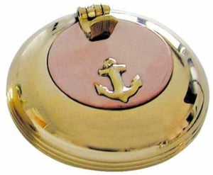 maritimer Taschen- Aschenbecher - Messing- Ankermotiv 5 cm