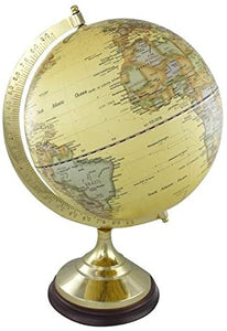 Edler Globus auf Holzstand H 47 cm- Messinggestell